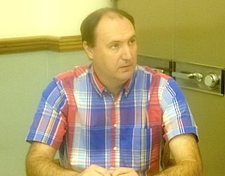 LAWRENCE CLERK Chris Jobe (LAZER FILE PHOTO) says his system is up and running for motor vehicle business. (1:00 pm Wednesday) after a three day interruption.