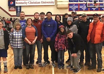 Dalton is all smiles after greeting the friends and family that came to Grayson to watch him play.
