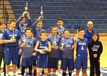 Coach left: Paul Chapman Coach Right: Josh Reed Front left to right in back: Joseph Fields (manager), Brayden Coffey, Ethan Horn, William Copley. From Left to right front: Walker Scott, Andrew Bloomfield, Gunnar Woods, Logan Spurlock, Ryder Brown, Ryan Marcum, Ethan Chapman (B Team supporter), Cameron Christian