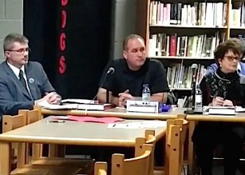 Dr. Fletcher, Chairman Preston and Vice-Chair Skaggs are shown in a Lazer file photo