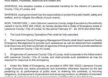 February 21 24 2018 State of Emergency