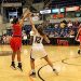 Hannah Rucker knocking down a three pointer to get the Lady Dawgs on the board.
