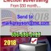 ELECTION SEASON UNDERWAY, INFO ON ADS FOR CAMPAIGNS