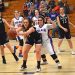 Mariah Finley playing defense vs Becca White of Tug Valley Monday night.