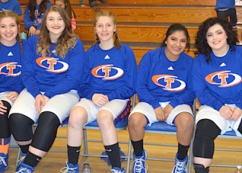 Lady Rebel Seniors from L to R Elizabeth Asbury, Kayla Jude, Marlee Marcum, Keyla Fox, Mariah Finley.