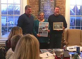 Martin Co. Historical Society members Dwayne Sweeney, Charlotte Anderson and Victor Slone, presented their current project, The Himler House, HIMLERVILLE COAL CAMP, Beauty, Ky. to the Lawrence co. Tourism Committee. Lazer photo by Gina Woods