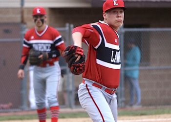 Bryce Blevins picking off a would be runner at first base against Spring Valley