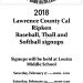 2018 CAL RIPKIN LEAGUE SIGNUPS ANNOUNCED FOR BASEBALL, SOFTBALL & T-BALL