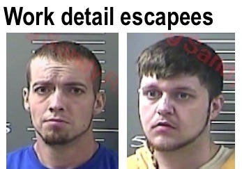 The two inmates were Jeremy R. Boggs, left, 30 and Brian E. Olson 23, both inmates are from Elliott County in Sandy Hook, KY.