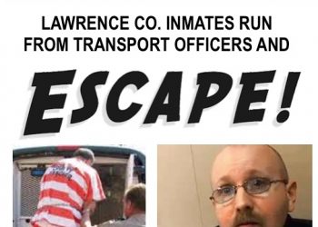 TOP LEFT- Justin Harless, 30 was arrested on March 29th on charges of possession of a handgun but a convicted felon and a probation violation for a felony offense. He is a white male, 205 lbs. 5’11 with brown eyes and brown hair. STEVE MEEKS, RIGHT WAS CAUGHT ABOUT TWO HOURS AFTER HE ESCAPED.