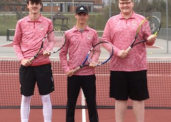 LC tennis boys seniors 2018 -- Blake Jordan, Daniel Cantrell, Brady Hall
