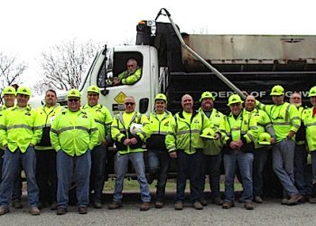 Lawrence County State Roads Maintenance Crew, part of Highway District 12, Kentucky Transportation Cabinet, takes care of all state-maintained roadways in Lawrence County. Todd Moran is superintendent; Matt Reid is assistant superintendent. Crew members are (not in order; includes names of those absent for photo) John Adams, Gene Burchett, Robert Chaffin, James Copley, Steve Dunn, Brent Pack, William Pack, Greg Rice, Doug Scaggs, Rick Staniford, Nelson Thompson, Quentin Thompson, Joshua Trout, and Gary Wells.