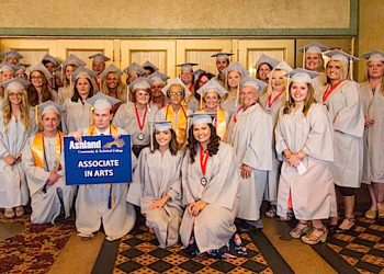 ACTC students pose for a photo before commencement on May 4 at the Paramount Arts Center.