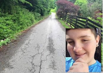 Witnesses told WYMT.com that Blake Meade, 14, (inset) did not have brakes on his bike and was likely going between 50 and 60 mph when he crashed into a metal drain pipe in the creek