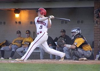 Lawrence County's CJ Fairchild connected with a two run homer vs Johnson Central.
