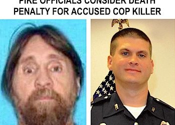 Accused killer John Russel Hall, 55, of Hurricane Branch, Pikeville, left and slain Pikeville Police Officer Scotty Hamilton