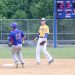 Jared Switzer looks back as he steals second base against Van in postseason play. Switzer stole 24 out of 25 bases this season.