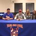 Kyler Speer signing with KCU Along side Speer from L to R is Ric Morrone, David Thompson, Jennifer Blackburn, Kailey Blackburn, Wilburn Blackburn