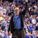 Former UK Wildcats star Rex Chapman waves to the crowd during one of his return visits to Rupp arena. He will be in Louisa June 25th to speak to the players, fans, and coaches at the Hoops for Hope event.