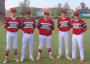 LCHS 2018 senior class. L to R Kade Sword Brad Parks Dakota Shortridge Peyton Cyrus Jarrett Fairchild.