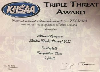 ‘TRIPLE THREAT’ ATHLETICS AWARD EARNED BY MARTIN CO. STUDENT