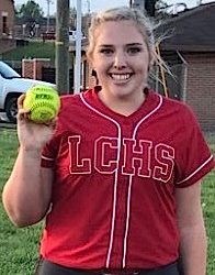 Ciana with perfect game ball
