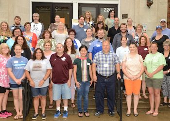 Eagle Scholars 2018- Among those attending and school they represent were: Laura Hackney, Karen Scalf, Ashland; Courtney Gebbon, Ballard; Kim Halsey, Rachelle Thompson, John Ramey, Ballard; Shelly LeMaster, Cindy Worthington, Boyd County; Anita Montgomery, Bullitt Central; Zack Hardin, Carter G. Woodson; Amy Halbert, Sonya Slone, Floyd Central; David Wilkerson, Greenup County; Melissa Shearer, Linda Garrett, Henry County; Pam Puryear, Mary Adams, Lawrence County; Latissa Higgins, Locust Trace; Austin Maples, Krystal Howard, Willie Carver, Montgomery County; Lori Keeton, Morgan County; Jason McCord, Powell County; Barbara Lewis, Phelps; Mary Johnson, Angela Hensley, Raceland; Stephen Cryus, Rowan County; Carol Stevens, Vanessa Stevens, Phillip Traina, Catherine Del Valle, Russell; Carol Rosensteel, Sheldon Clark; Tamara Cady, Simon Kenton; Linda Thompson, West Carter; Stephanie Maynard, Woodford County; and Dan Combs, Wolfe County. School systems taking part are Bath, Boyd, Breathitt, Bullitt, Carter, Clark, Estill, Fayette, Fleming, Floyd, Jefferson, Jessamine, Johnson, Kenton, Lawrence, Lewis, Martin, Mason, Mercer, Montgomery, Morgan, Oldham, Pike, Powell, Robertson, Rowan, Shelby, Wolfe and Woodford counties; as well as Ashland Blazer, Jackson, Lexington Christian, Raceland, Russell and St. Patrick’s independents.