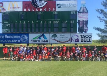 40 Kids plus all of the coaches, players and former players before the camp ended on Wednesday.