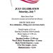 JULY CELEBRATION SATURDAY JULY 7 IN LOUISA!