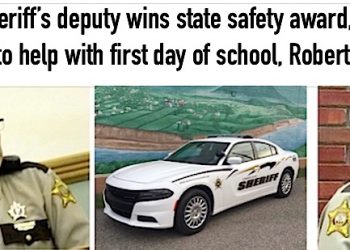 Lawrence Sheriff's Chief Deputy Mark Wheeler, right, earned a statewide safety award but Sheriff Garrett Roberts says "duty first"