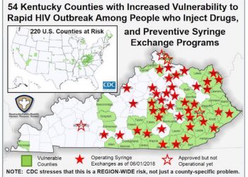 June 2018 syringe exchange map