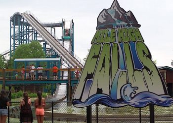 According to WDRB's website, the boat hit the side of a water-filled trough and got stuck up on the wall at a 20-degree angle.