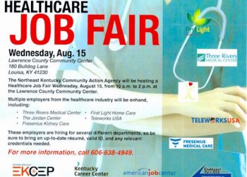 HEALTH CARE JOB FAIR IN LOUISA AUG.15!