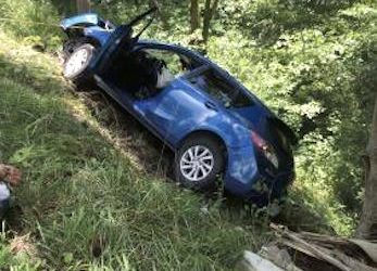 MAGOFFIN WOMAN AND DOG RESCUED FROM WRECKED VEHICLE