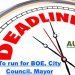 ONE WEEK LEFT TO REGISTER FOR BOE, CITY COUNCIL, MAYOR