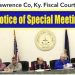 SPECIAL MEETING OF FISCAL COURT TO ANNOUNCE $500,000 FOR SPANKEM BR. ROAD