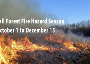 FALL FOREST FIRE HAZARD SEASON BEGINS MONDAY