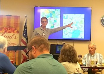 LOUISA ROTARY WELCOMES NEW MEMBER, HEARS LOCAL PASTOR SPEAK OF MISSION WORK