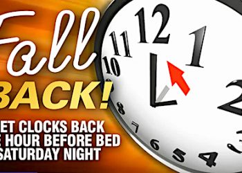 TIME TO ‘FALL BACK’ COMING THIS WEEKEND