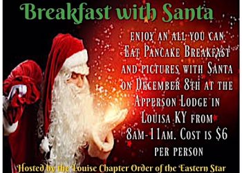 LOUISA EASTERN STAR TO HOST ‘BREAKFAST WITH SANTA’