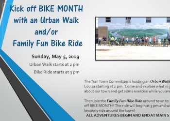 JOIN IN ‘URBAN WALK/OR RIDE’ SPONSORED BY TRAIL TOWN COMMITTEE