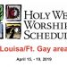 Holy Week Schedule in Louisa …April 15-19, 2019
