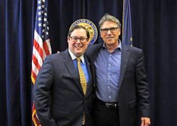 LAWRENCE SENATOR PHILLIP WHEELER DISCUSSES COAL WITH U.S. SECRETARY OF ENERGY RICK PERRY