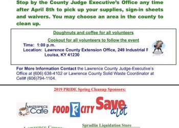 LAWRENCE COUNTY CLEANUP DAY APRIL 27TH!!!