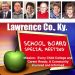 Lawrence Co Board of Education Special Meeting