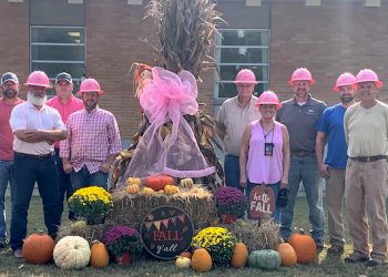 KY POWER EMPLOYEES DON PINK HARD HATS TO RAISE BREAST CANCER AWARENESS