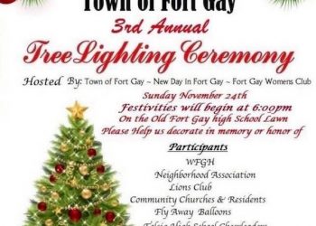 Ft. Gay Tree Lighting Ceremony today at 6:00 pm