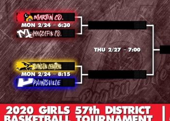 Lady Bulldogs beat Martin Co, District Tournament at Prestonsburg Tonight