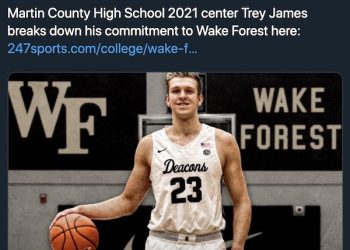 WAKE FOREST COMMIT TREY JAMES AT LAWRENCE COUNTY HIGH SCHOOL
