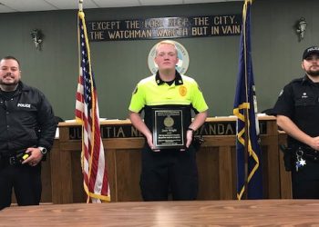 LOUISA POLICE CHIEF THANKS LCHS STUDENT FOR HIS SERVICE AS ‘EXPLORER PROGRAM’ LEADER